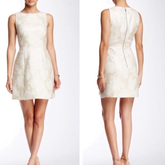 Alice + Olivia Dresses & Skirts - Alice + Olivia Mea Lantern Gold/Cream Shift Dress.  Size 4